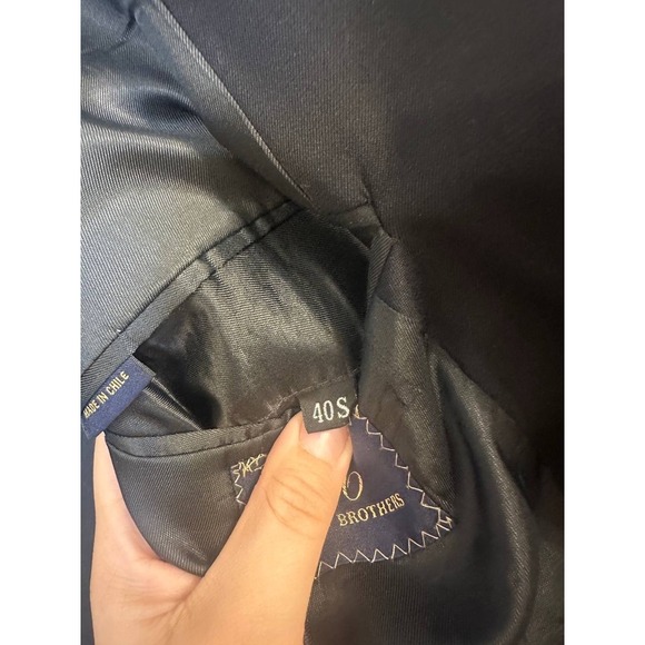 Brooks Brothers 346 Mens Navy Blazer Sport Coat Jacket 40S Gold Buttons READ - Picture 3 of 5